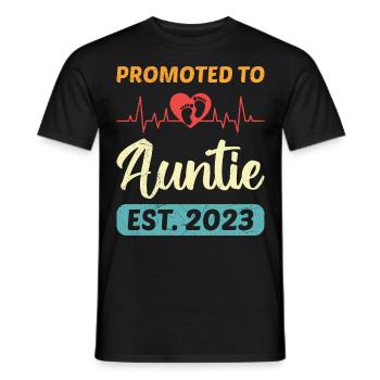 Promu tante 2023 Promotion Meilleure tante - T-shirt homme - noir - Devant - AI Model Male 178 light (178cm)