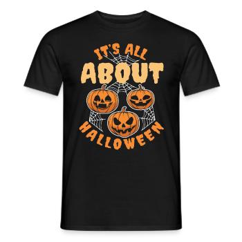 Its all about Halloween Kürbis - Männer T-Shirt - Schwarz - Vorne - AI Model Male 178 light (178cm)
