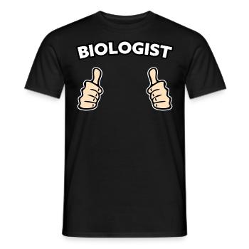 Biologist profession gift idea - Men's T-Shirt - black - Front - AI Model Male 178 light (178cm)