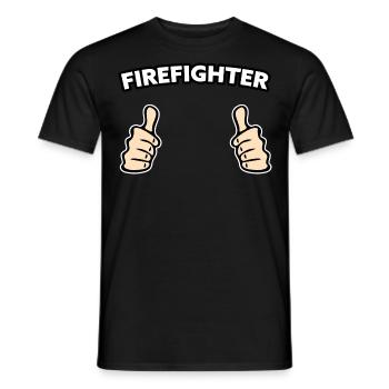 Idée cadeau de la profession de pompier pompier - T-shirt homme - noir - Devant - AI Model Male 178 light (178cm)