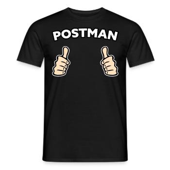 Idée cadeau facteur - T-shirt homme - noir - Devant - AI Model Male 178 light (178cm)
