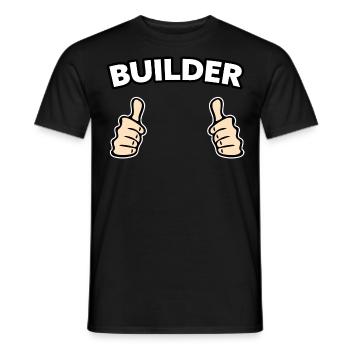 Ouvrier de chantier de construction.Idée cadeau - T-shirt homme - noir - Devant - AI Model Male 178 light (178cm)