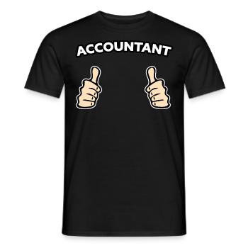 Buchhalter Buchhaltung Geschenkidee - Männer T-Shirt - Schwarz - Vorne - AI Model Male 178 light (178cm)