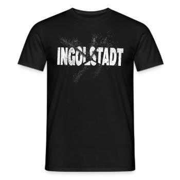 Ingolstadt Deutschland Stadt Schrift Grunge Splash - Männer T-Shirt - Schwarz - Vorne - AI Model Male 178 light (178cm)