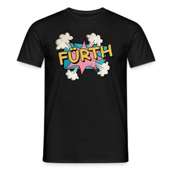 Fürth Germany City Font Pop Art Comic - Men's T-Shirt - black - Front - AI Model Male 178 light (178cm)