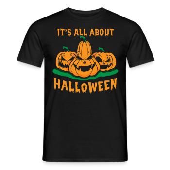 Its all about halloween kürbis - Männer T-Shirt - Schwarz - Vorne - AI Model Male 178 light (178cm)