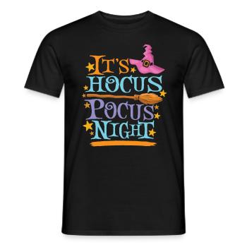 Its Hocus Pokus Night Halloween - Männer T-Shirt - Schwarz - Vorne - AI Model Male 178 light (178cm)