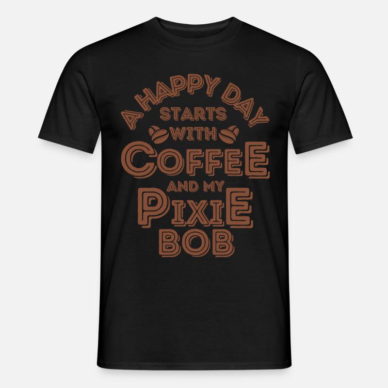 Pixie Bob Cat Café Café - T-shirt homme - noir
