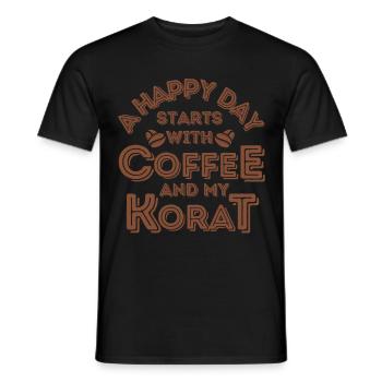 Korat Cat Café Café - T-shirt homme - noir - Devant - AI Model Male 178 light (178cm)