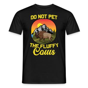 Bison Fluffy Cows Éleveur de bovins Éleveur - T-shirt homme - noir - Devant - AI Model Male 178 light (178cm)