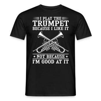 Trumpet Player Vintage I Play The - Männer T-Shirt - Schwarz - Vorne - AI Model Male 178 light (178cm)