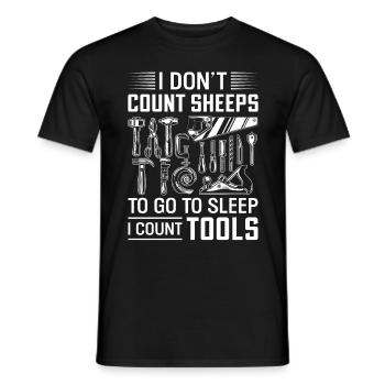 Woodworker Saying Carpentry Vintage Carpenter - Men's T-Shirt - black - Front - AI Model Male 178 light (178cm)