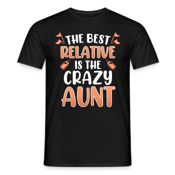 Die beste Verwandte ist die verrückte Tante - Männer T-Shirt - Schwarz - Vorne - AI Model Male 178 light (178cm)