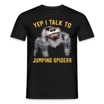 Pet Owners Jumping Spiders Collections - Men's T-Shirt - black - Front - AI Model Male 178 light (178cm)