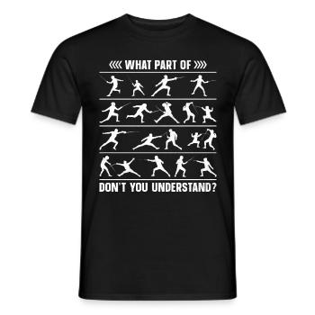 Fechter Sport Team Bestes Fechten Kampfsport Leben - Männer T-Shirt - Schwarz - Vorne - AI Model Male 178 light (178cm)