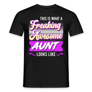 So sieht eine richtig tolle Tante aus Nichte Tante - Männer T-Shirt - Schwarz - Vorne - AI Model Male 178 light (178cm)