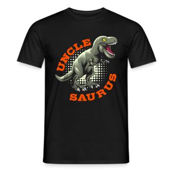 Onkel Saurus - Männer T-Shirt - Schwarz - Vorne - AI Model Male 178 light (178cm)