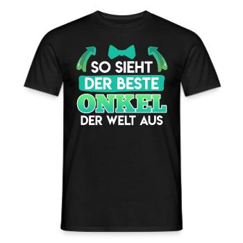 So sieht der beste Onkel der Welt aus - Männer T-Shirt - Schwarz - Vorne - AI Model Male 178 light (178cm)