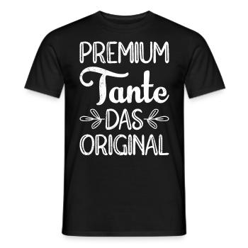 Premium Tante das Original Patentante Coole Tante - Männer T-Shirt - Schwarz - Vorne - AI Model Male 178 light (178cm)