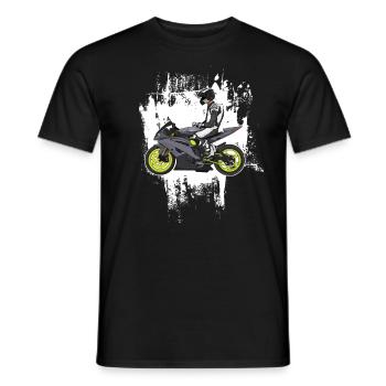 Motorcycle Lifestyle / Motorcycle / Motorcycles biker - Men's T-Shirt - black - Front - AI Model Male 178 light (178cm)