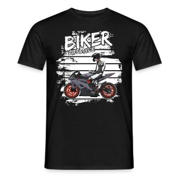 Motorcycle Lifestyle / Motorcycle / Motorcycles biker - Men's T-Shirt - black - Front - AI Model Male 178 light (178cm)