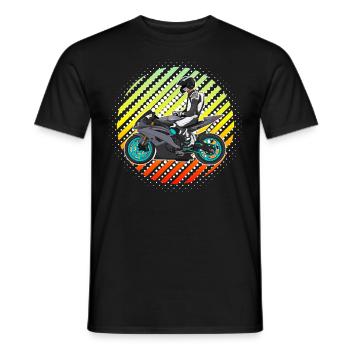 Motorcycle Lifestyle / Motorcycle / Motorcycles biker - Men's T-Shirt - black - Front - AI Model Male 178 light (178cm)