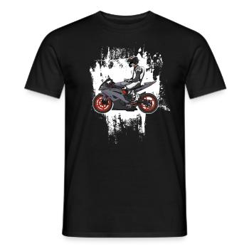 Motorcycle Lifestyle / Motorcycle / Motorcycles biker - Men's T-Shirt - black - Front - AI Model Male 178 light (178cm)