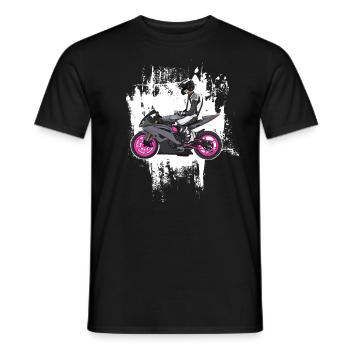 Moto Lifestyle / Moto / Motos motard - T-shirt homme - noir - Devant - AI Model Male 178 light (178cm)