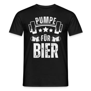 Kraftsport Fitness Bier Pumper Gewichtheben - Männer T-Shirt - Schwarz - Vorne - AI Model Male 178 light (178cm)