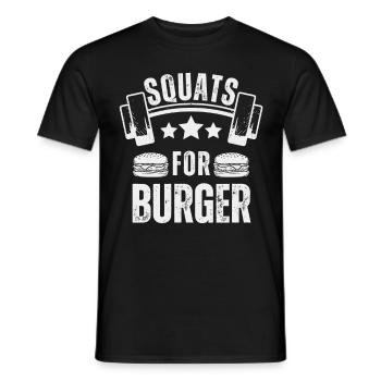 Burger Kraftsport Gewichtheben Fitness Burger - Männer T-Shirt - Schwarz - Vorne - AI Model Male 178 light (178cm)