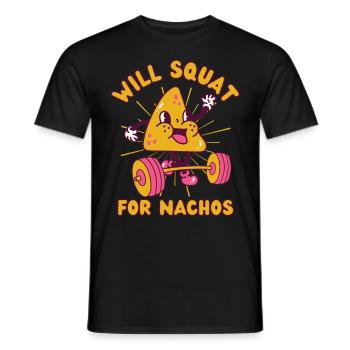 Nachos Kraftsport Fitness Nachos kawaii - Männer T-Shirt - Schwarz - Vorne - AI Model Male 178 light (178cm)