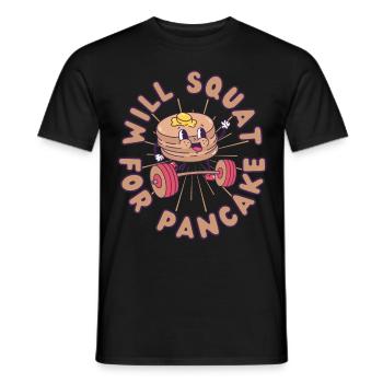 Pancakes Musculation Fitness Pancake kawaii - T-shirt homme - noir - Devant - AI Model Male 178 light (178cm)