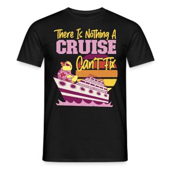 Cruise Ship Vacation There Is - Men's T-Shirt - black - Front - AI Model Male 178 light (178cm)