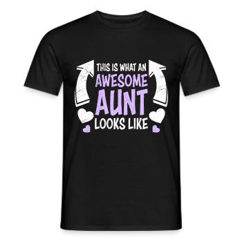 Sådan ser den bedste tante ud Niece Nephew Tante - Mænd T-shirt - sort - Foran - AI Model Male 178 light (178cm)