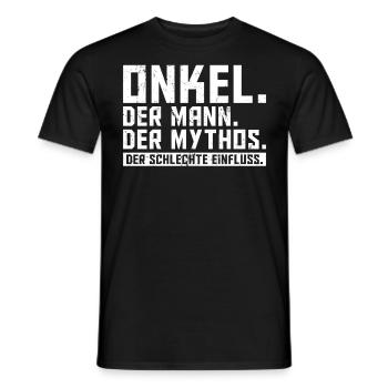 Onkel der Mann der Mythos die Legende - Männer T-Shirt - Schwarz - Vorne - AI Model Male 178 light (178cm)