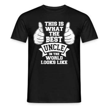 Voici à quoi ressemble le meilleur oncle du monde Oncle - T-shirt homme - noir - Devant - AI Model Male 178 light (178cm)