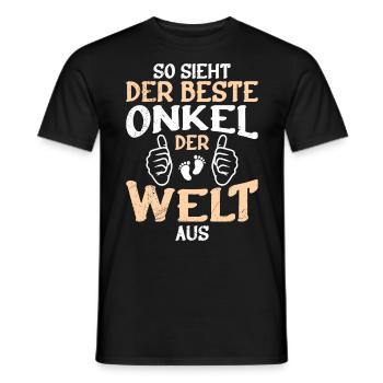 So sieht der beste Onkel der Welt aus - Männer T-Shirt - Schwarz - Vorne - AI Model Male 178 light (178cm)