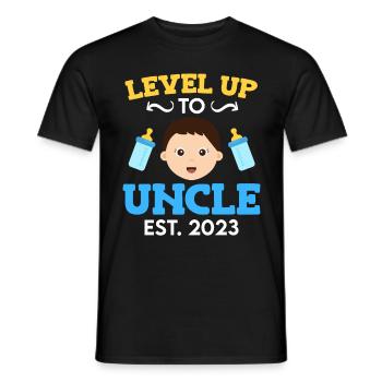 Niveau jusqu’à Oncle 2023 Oncle 2023 - T-shirt homme - noir - Devant - AI Model Male 178 light (178cm)