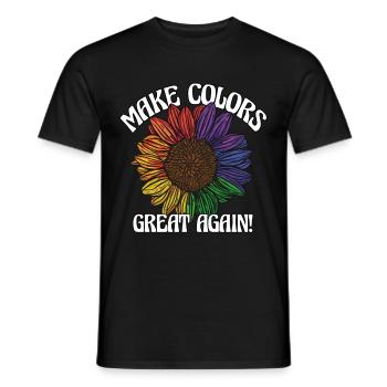 Make Colors Great Again Bunte Welt Hippie Farben - Männer T-Shirt - Schwarz - Vorne - AI Model Male 178 light (178cm)