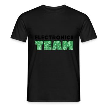 Programmer - electronics TEAM - Men's T-Shirt - black - Front - AI Model Male 178 light (178cm)