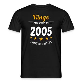 Könige SIND 2005 GEBOREN - Männer T-Shirt - Schwarz - Vorne - AI Model Male 178 light (178cm)