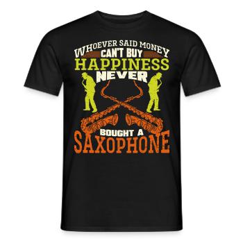 Saxophone Saxophoniste - T-shirt homme - noir - Devant - AI Model Male 178 light (178cm)