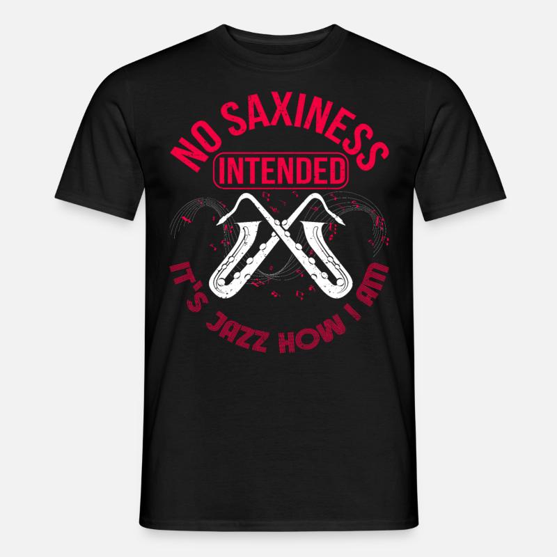 Saxophon Saxophonist - Männer T-Shirt - Schwarz