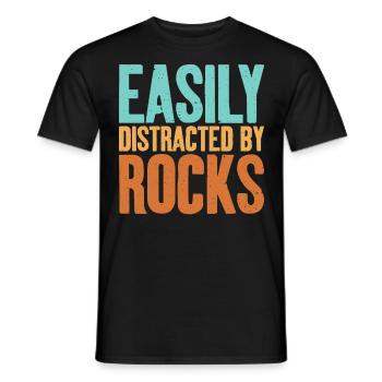 Slightly distracted by rocks Egyptian - Men's T-Shirt - black - Front - AI Model Male 178 light (178cm)