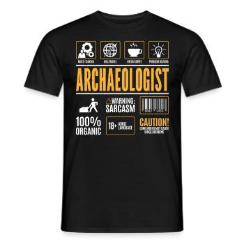 Archaeologist Facts Egyptian - Men's T-Shirt - black - Front - AI Model Male 178 light (178cm)