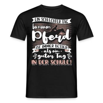 Pferd Reiten Lustige Reiter Sprüche Reiterin - Männer T-Shirt - Schwarz - Vorne - AI Model Male 178 light (178cm)
