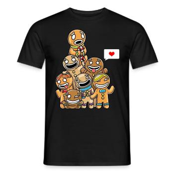 Weihnachten Lustig Lebkuchen Weihnachtsgebäck - Männer T-Shirt - Schwarz - Vorne - AI Model Male 178 light (178cm)