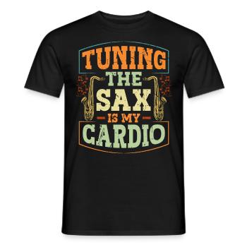 Saxophone Saxophoniste - T-shirt homme - noir - Devant - AI Model Male 178 light (178cm)