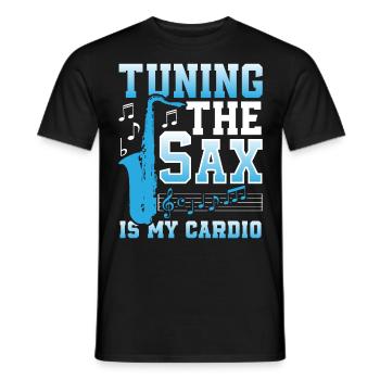 Saxophone Saxophoniste - T-shirt homme - noir - Devant - AI Model Male 178 light (178cm)