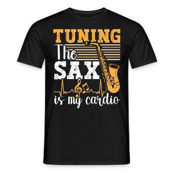 Saxophon Saxophonist - Männer T-Shirt - Schwarz - Vorne - AI Model Male 178 light (178cm)